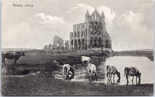Whitby vintage postcard abbey - vintage,