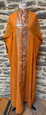 Vintage Orange and Gold Embellished Kaftan Dress