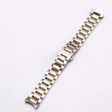 Solid Stainless Steel Watch Strap Metal Curved End Wristband Business 19/20/21mm