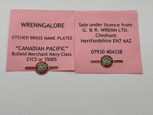 Wrenn model railway brass - railway,