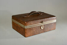 Antique leather skin jewellery box and vanity case circa.1910-20
