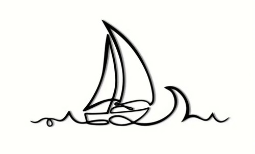 Ocean yacht sailing vinyl - ocean,