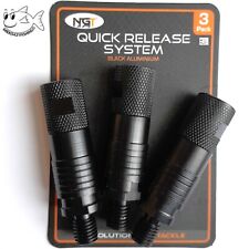 Quick Release Connector Fishing NGT Carp Pack of 3 for Nets Rests Alarms Tackle
