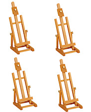 4 X Artist Table Top Easel 34cm Adjustable Wooden Beech Display & Painting B34