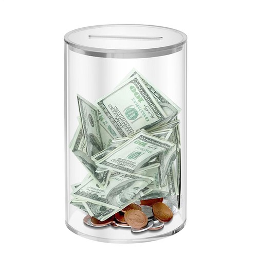 Acrylic money saving jar - money,