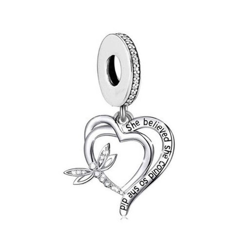 S925 silver dragonfly - silver,