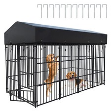 Walk in Dog Cage Pet Run Chicken Rabbit Coop Metal Wire Kennel Enclosure Shelter