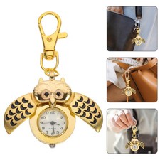 Cartoon Pocket Watch Owl Keyrings Women Lovely Keychain Novelty Watches