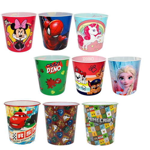 21cm cartoon printed dustbins - 21cm,
