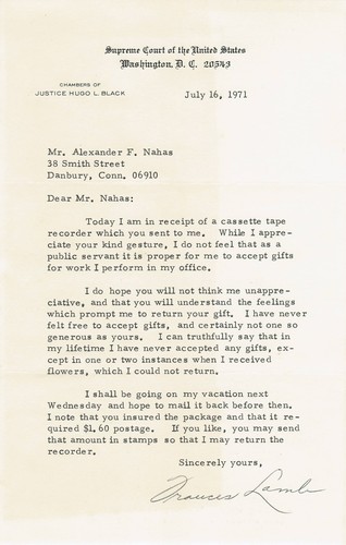 Supreme court letters lot hugo - court,