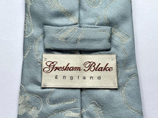 GRESHAM BLAKE Silk Tie Blue