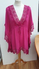 Dannii Minogue Lace Detail Kimono Size Small Petite Magenta new QVC j3