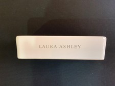 LAURA ASHLEY - WHITE CERAMIC RECTANGULAR JEWELLERY TRINKET DISH 