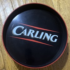 Carling Beer / Drinks Tray 1990s - Rare Collectible Home Bar Man Cave Breweriana