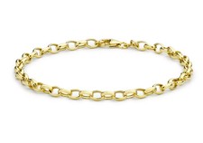 9CT Yellow Gold Belcher Bracelet  18CM/7"