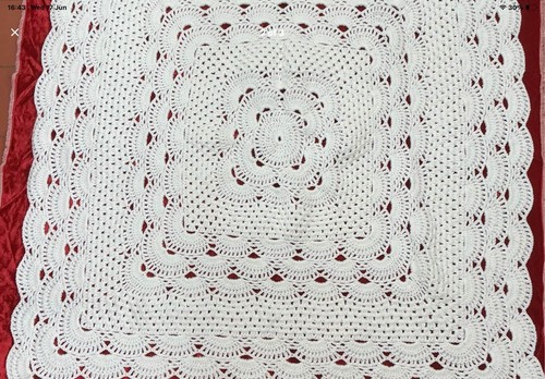 Baby shawl hand crocheted - shawl,