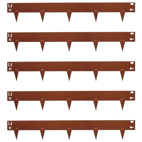 Rust steel lawn edging - 5m,