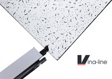 Fine Fresco Suspended Ceiling Tiles 595x595 and White Grid Per 5m2 Complete Kit 