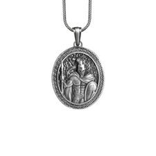 Spartan Soldier Necklace Sterling Silver Leonidas Pendant Greek Warrior Gift