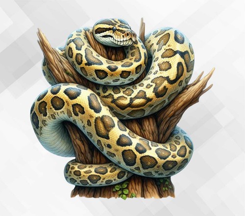 Burmese python snake - python, wall