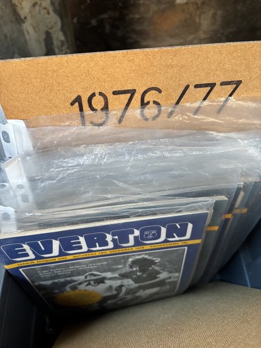 Everton home programmes - everton,