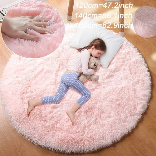 Fluffy round area rug soft - rug,