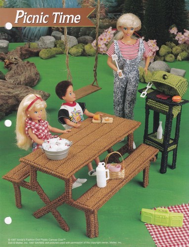 Plastic canvas picnic time - canvas,