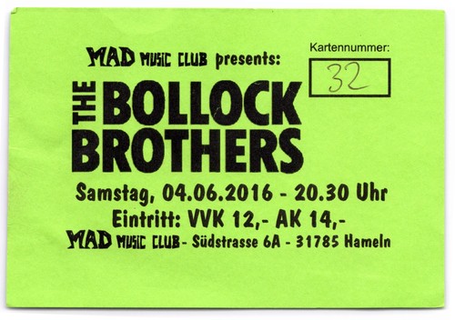 Bollock brothers ticket 2016 - brothers,