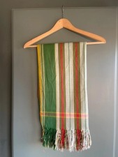 Designers Guild Cotton Blanket – Vibrant Green Patterned Weave – Summer Outdoor