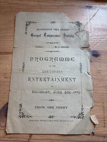 1884 rotherhithe free church - 1884,