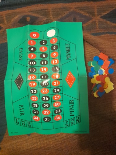 Vintage roulette set travel - set,