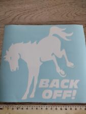 BACK OFF KICKING HORSE CAR