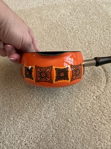 Retro enamel milk - enamel, saucepan