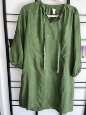 Dosa Green Silk Tunic Dress /