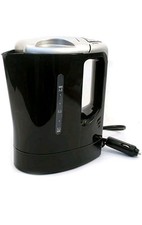 24V Volt 0.8L Electric Portable Travel Camping Kettle Jug Car Van Lorry - Black