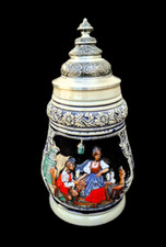 Beer Mug Ceramic Pewter