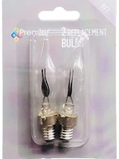 2 Replacement Candle Bridge Bulbs RF7 E10Lights Spare Flicker Clear Bulb 10mm