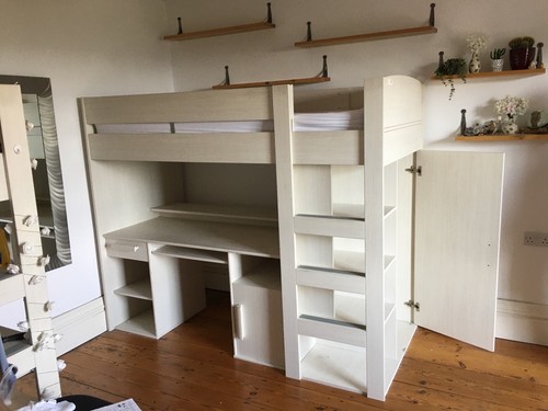 High bed with - desk, and