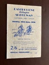 EASTBOURNE V CALIFORNIA SPEEDWAY PROGRAMME 10/6/1956