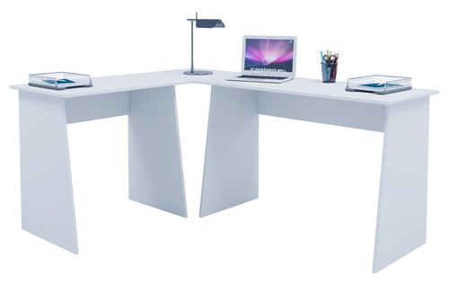 Wood corner desk angle - , table
