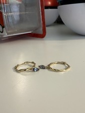 14K Solid Gold Alexandrite Hoops rrp £370 