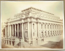 The Opera house, Malta.  Original  1880s  albumen photograph