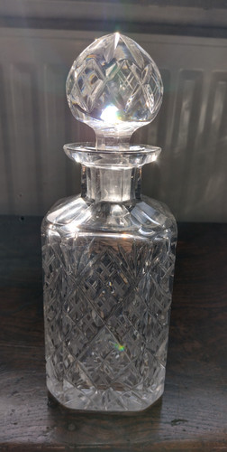 Vintage heavy crystal square - heavy,
