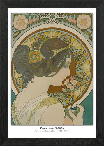 Primrose art nouveau poster - primrose,