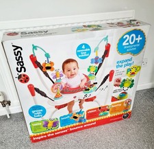 SASSY Jumperoo activity centre 20+Activities removable toys, adjust height Boxed