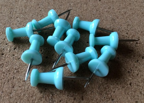 Push pins cork - 10, cork/notice