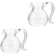 2 pcs  Miniatures Glass Teapot