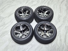 Traxxas Rustler Alias 12mm Hex RC Wheels & Tyres Set Used Once 1/10 Scale