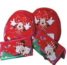 4X Disney Samsonite Minnie Mouse 2X Backpack Bag & 2XPencil Case Wash Bag Sets