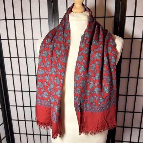 Vintage tootal red paisley - red,